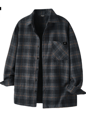 it :5cm/FIVECM潮流复古格子长袖衬衫男2025新款时尚休闲百搭外套
