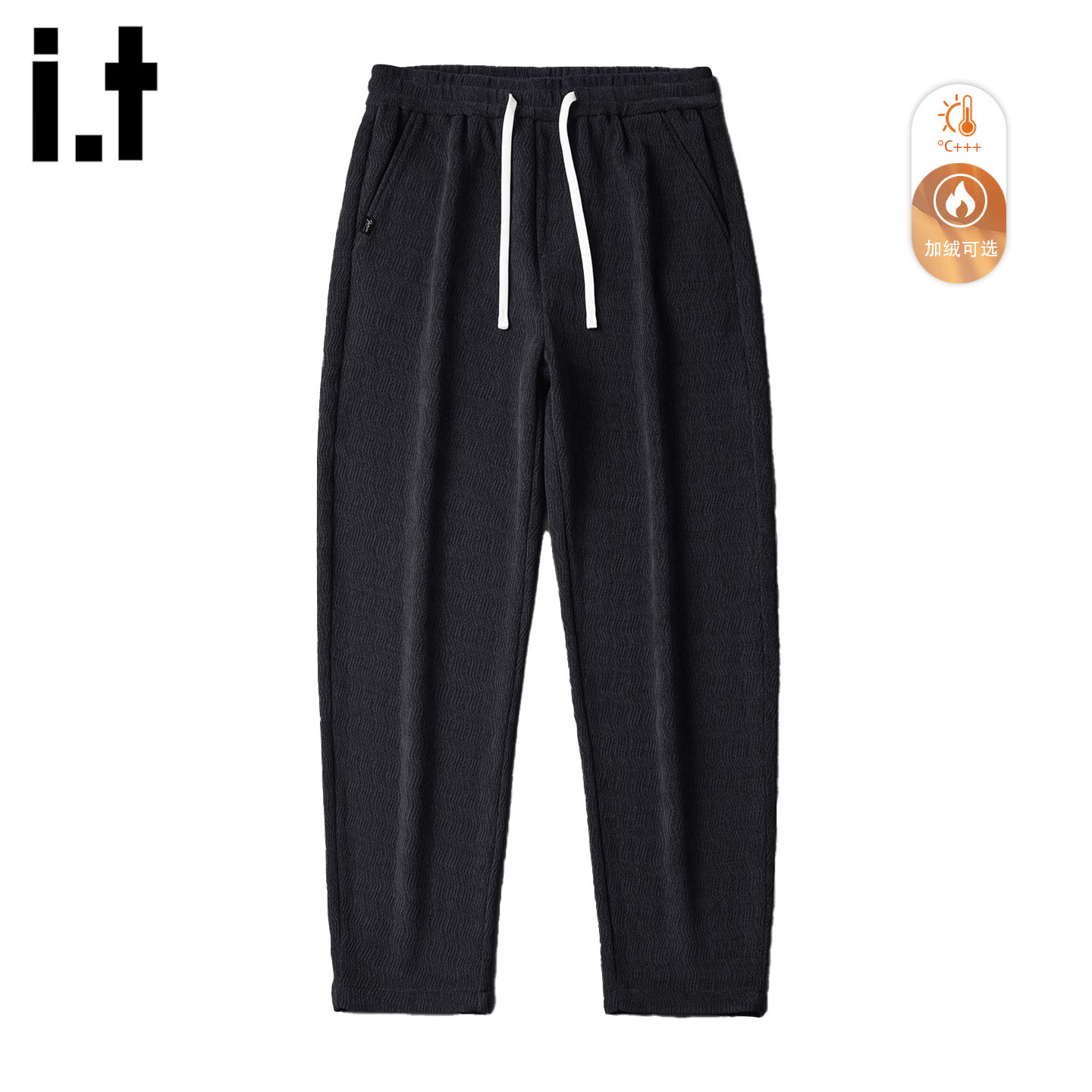 it :5cm/FIVECM拉夏贝尔美式弯刀卫裤男春季宽松直筒阔腿休闲长裤