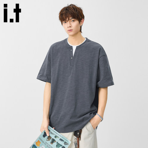 it5cm/FIVECM假两件短袖T恤男