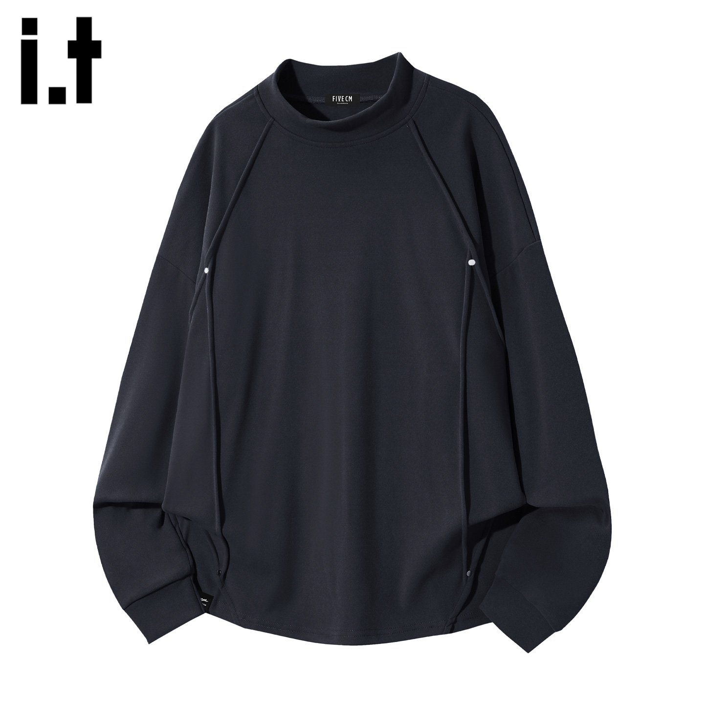 潮牌解构圆领打底衫t恤男士