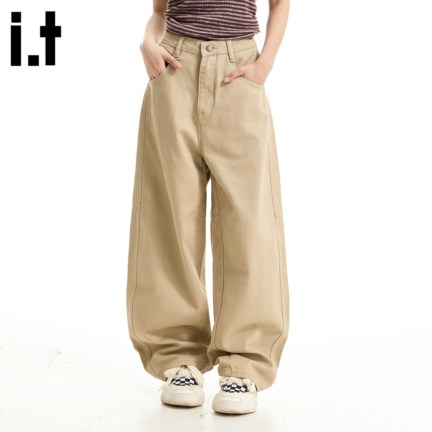 IT'S5cm美式高街阔腿裤