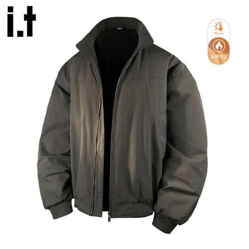 冬季新款美式立领加厚棉服男款