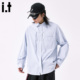 5cm FIVECM蓝色条纹国风设计长袖 翻领衬衫 男款 2025秋宽松上衣