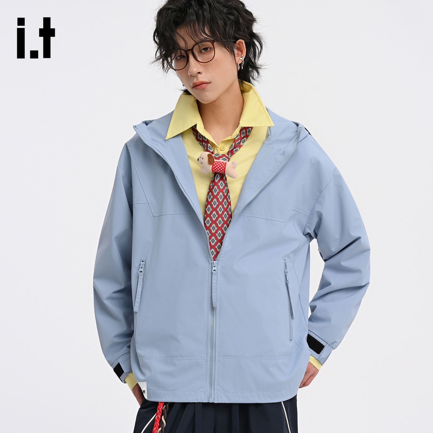 it :5cm/FIVECM连帽夹克棉服秋冬季防风宽松冲锋衣男女同款外套潮