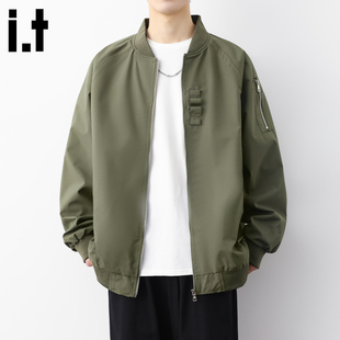 it :5cm/FIVECM美式军绿色工装夹克男2026春季潮流宽松棒球领外套