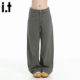5cm 2025夏季 FIVECM美式 军绿色阔腿裤 男女款 宽松直筒休闲长裤