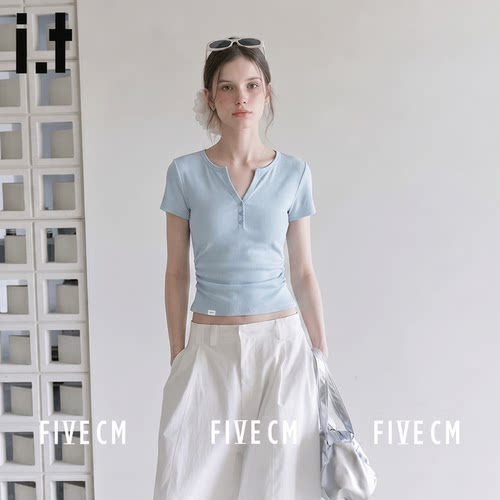 itFIVECM正肩修身设计感上衣