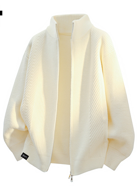 it :5cm/FIVECM潮流立领软糯毛线衣开衫毛衣男士2025秋冬针织上衣