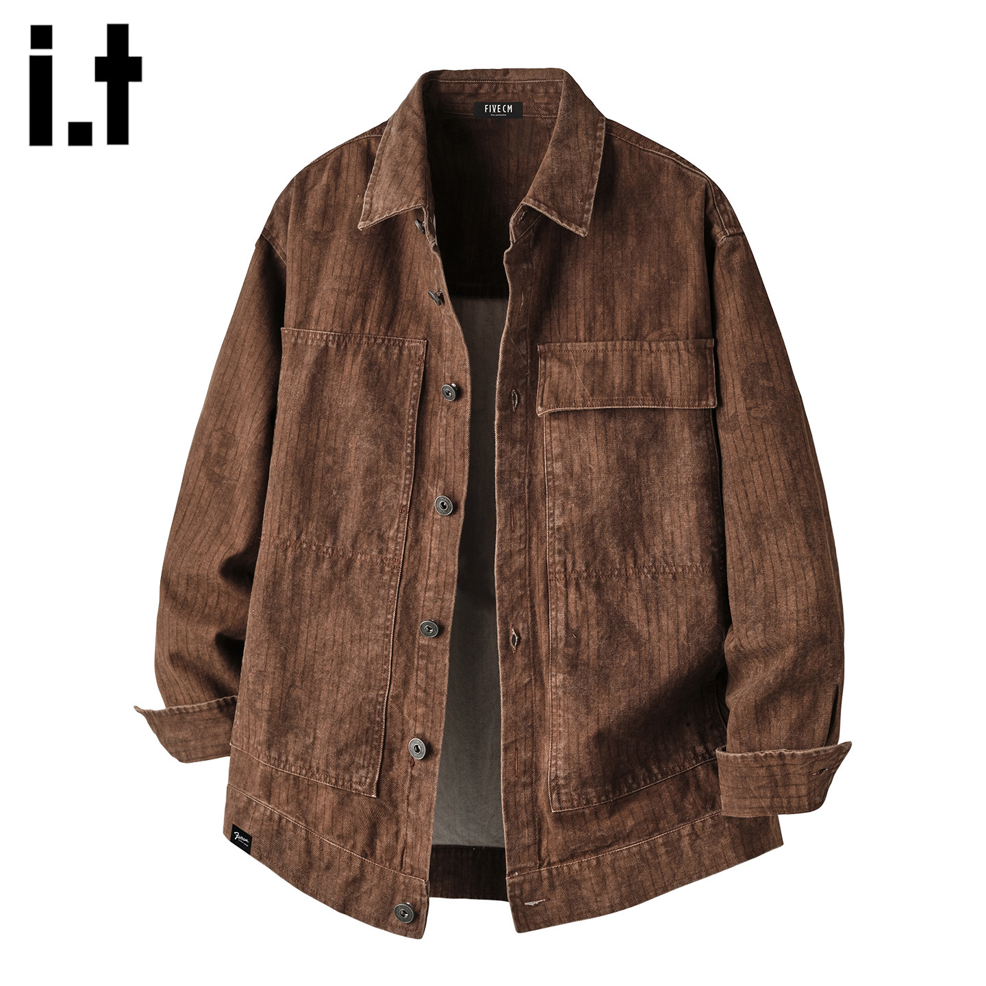 it :5cm/FIVECM重磅水洗复古工装夹克男春季款美式休闲衬衫式外套,男装,牛仔衬衫,淘宝优惠券,粉丝福利购,淘宝优惠卷