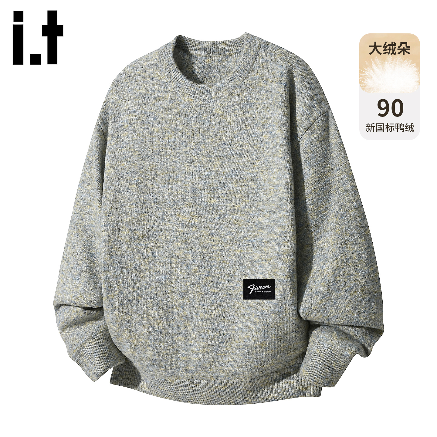 it5cm加厚白鸭绒毛衣羽绒服