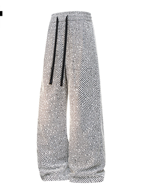 it :5cm/FIVECM小香风雪尼尔休闲裤男士2025秋季新款宽松阔腿裤子