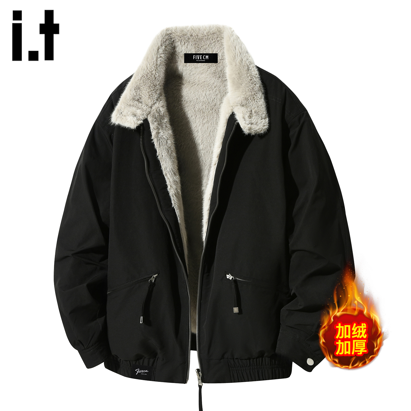 春秋冬季加厚保暖棉服外套