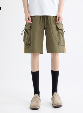 it :5cm/FIVECM军绿色高级感工装五分裤男女2025夏季宽松阔腿短裤