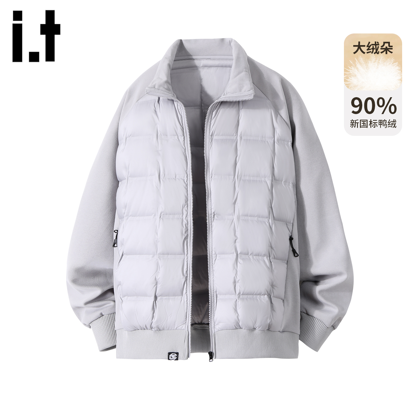 it5cm美式方格轻薄羽绒服