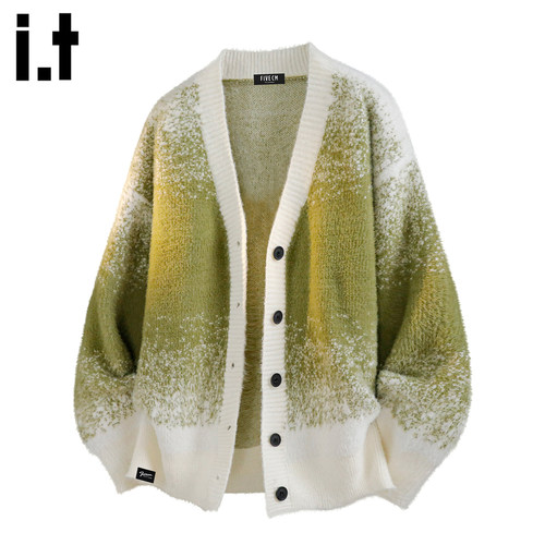 it5cm潮流渐变色毛衣针织衫