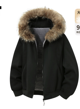 it :5cm/FIVECM大毛领连帽加绒羽绒服男款2025冬季加厚白鸭绒外套