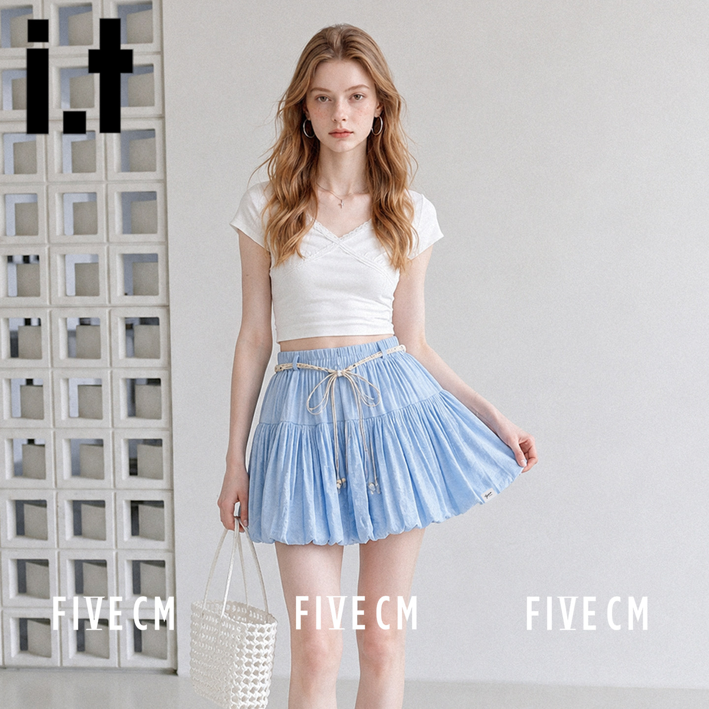 itFIVECM夏季百搭辣妹蛋糕裙