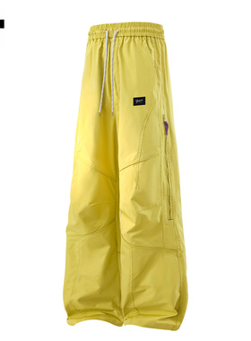 it :5cm/FIVECM黄色冲锋裤男士春秋季户外登山伞兵工装宽松休闲裤