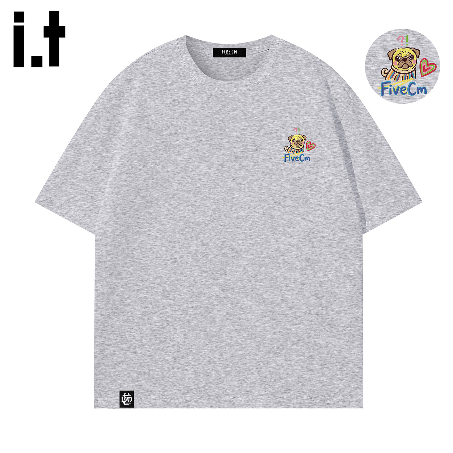 it :5cm/FIVECM美式重磅纯棉短袖T恤男女2026夏季新款情侣装上衣