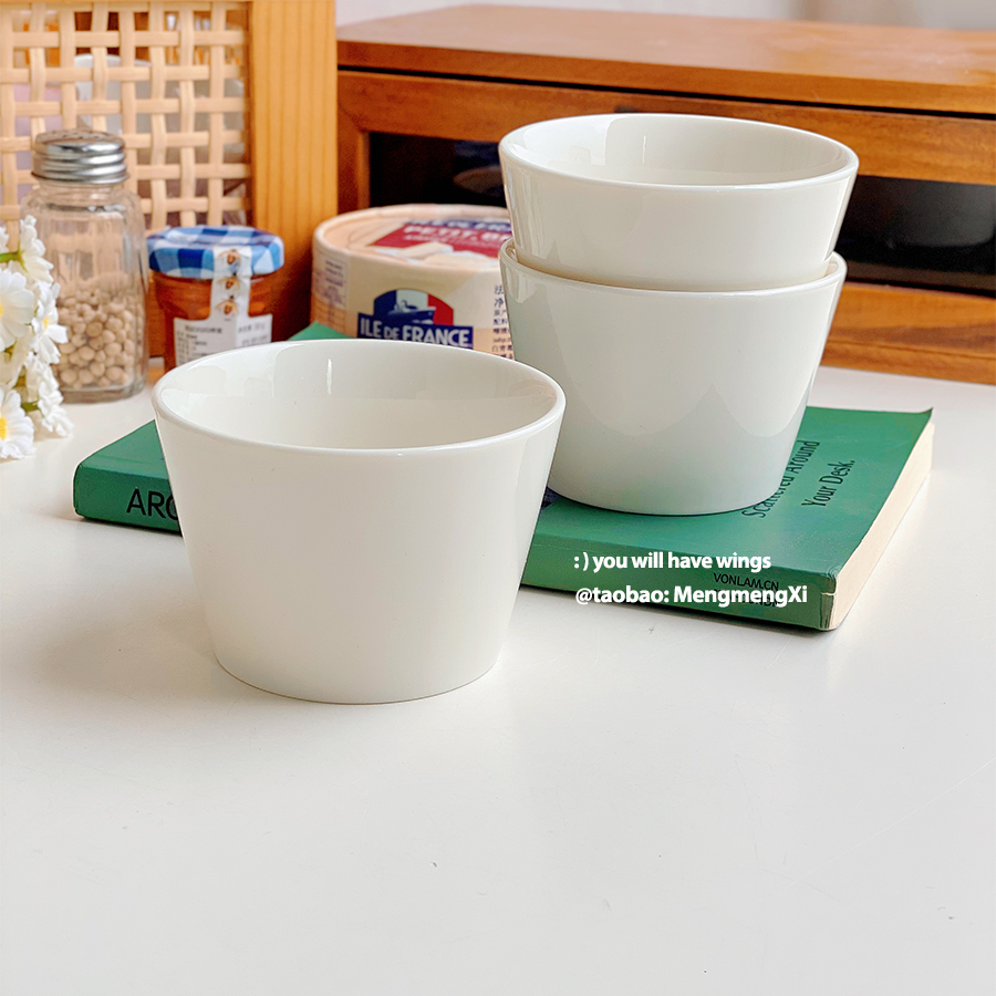 猪口杯陶瓷手握杯简约白色主人杯品鉴杯拉花杯咖啡杯子精致拿铁杯