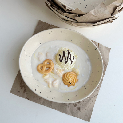 圆碗陶瓷蛋壳碗商用蔬菜沙拉碗