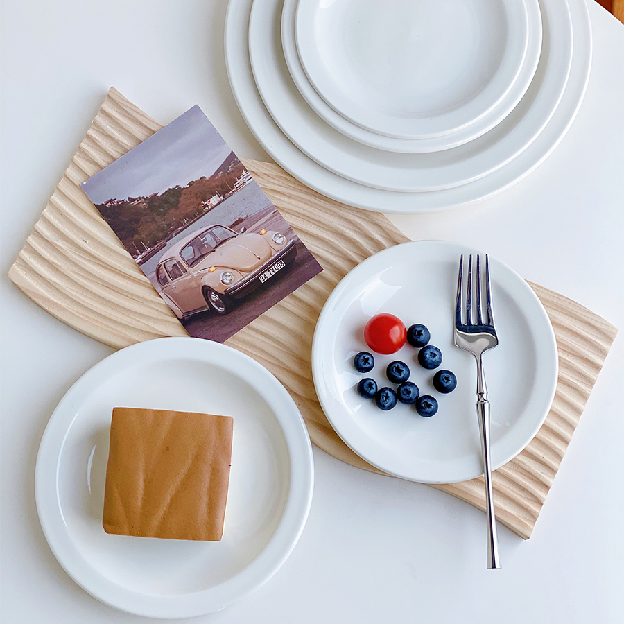 外贸原单正品尾货吐骨碟家用陶瓷6英寸碟子小吃碟零食碟蛋糕圆盘