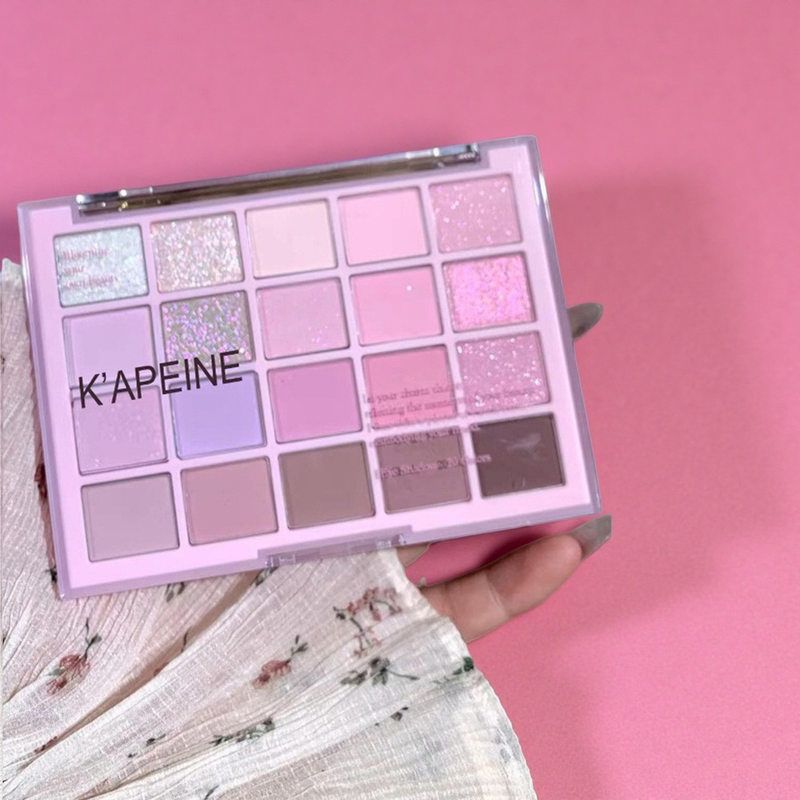 正品卡佩尔春日二十色眼影盘少女心蜜桃粉哑光细闪日常低饱和燕麦
