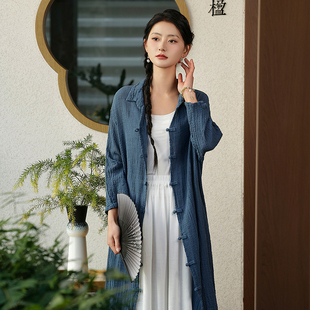 气质风衣女款2026新款中长款国风高个子修身显瘦高级感慵懒风外套