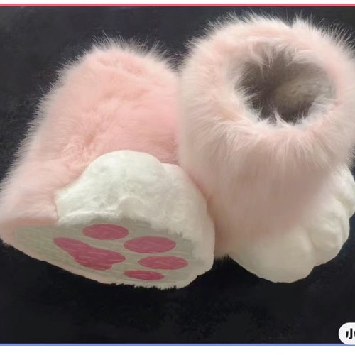现货兽脚定制兽脚爪毛绒鞋cosplay兽脚Fursuit曲脚兽装脚成品现发
