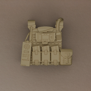 中国MOC特种兵警人仔背心防弹衣军事颗粒拼装积木第三方模型玩具