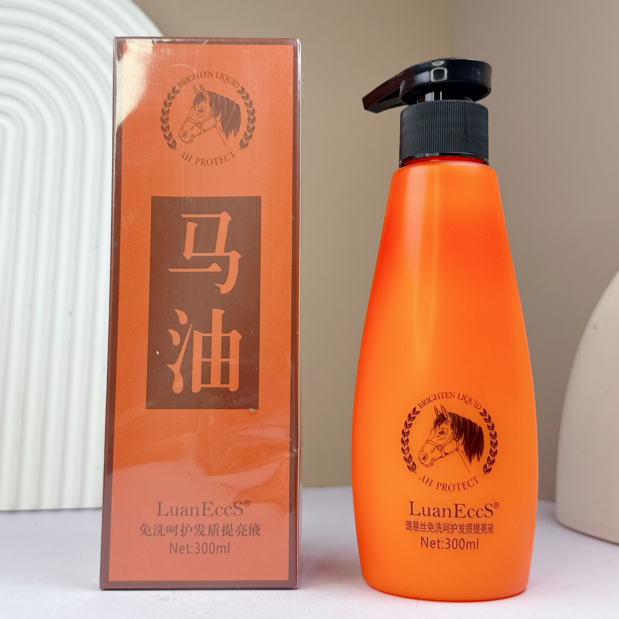 璐易丝免洗亮发顺滑护发素卷直发