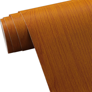 黄色木纹贴纸桌面翻新自粘仿木门框家具翻新柜子贴膜波音软片纸