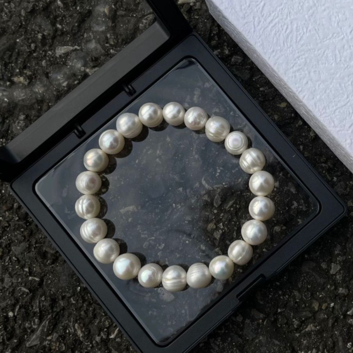 进口天然淡水珍珠手串男女情侣款简约高级感气质百搭贵气不掉色手