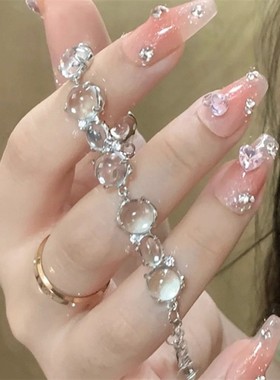 进口小红书爆款珍珠手链新中式网红百搭猫眼石彩色串珠手串饰品