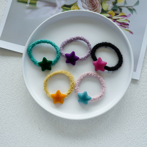 3-18简约女孩高弹不伤发马尾扎