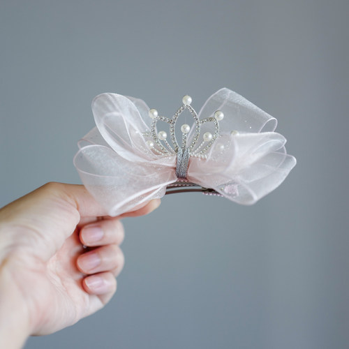 生日宴会轻纱立体皇冠儿童发夹