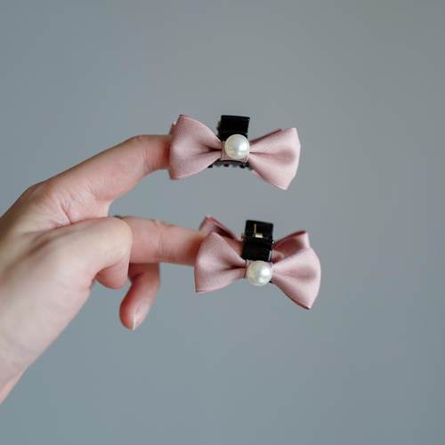 韩版黑色蝴蝶结儿童抓夹