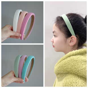 三只包邮 纯色布艺发箍儿童包布防滑头箍女生高颅顶厚海绵压发