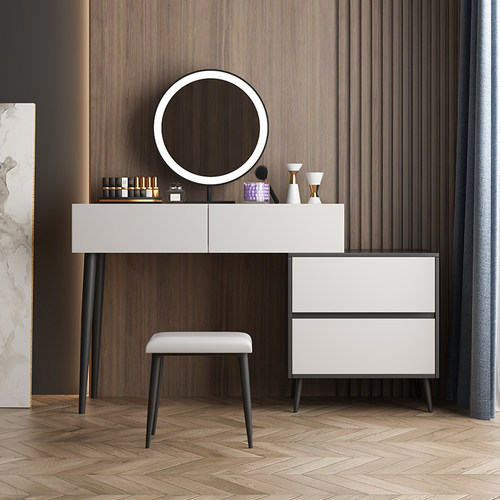 北欧梳妆台收纳一体卧室小户型