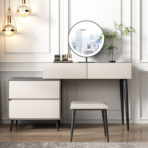 北欧风收纳柜一体卧室网红梳妆台