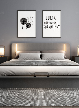 新日式榻榻米床简约现代双人主卧室大床1.8米黑色高箱储物地台床