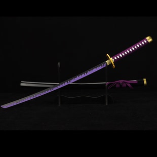 继国严胜鬼灭之刃金属日轮刀无一郎富冈义勇未开刃cos道具武器