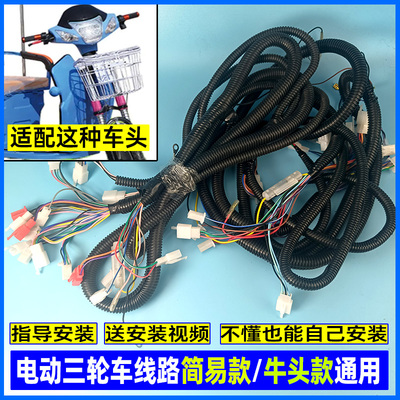 电动车线路简易牛头款整车大线