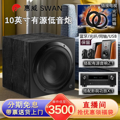 惠威Sub10G有源低音炮家庭影院