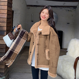【有货】加厚羊羔毛皮毛一体外套2D122-2758-P205控298，女装短外套，2D122