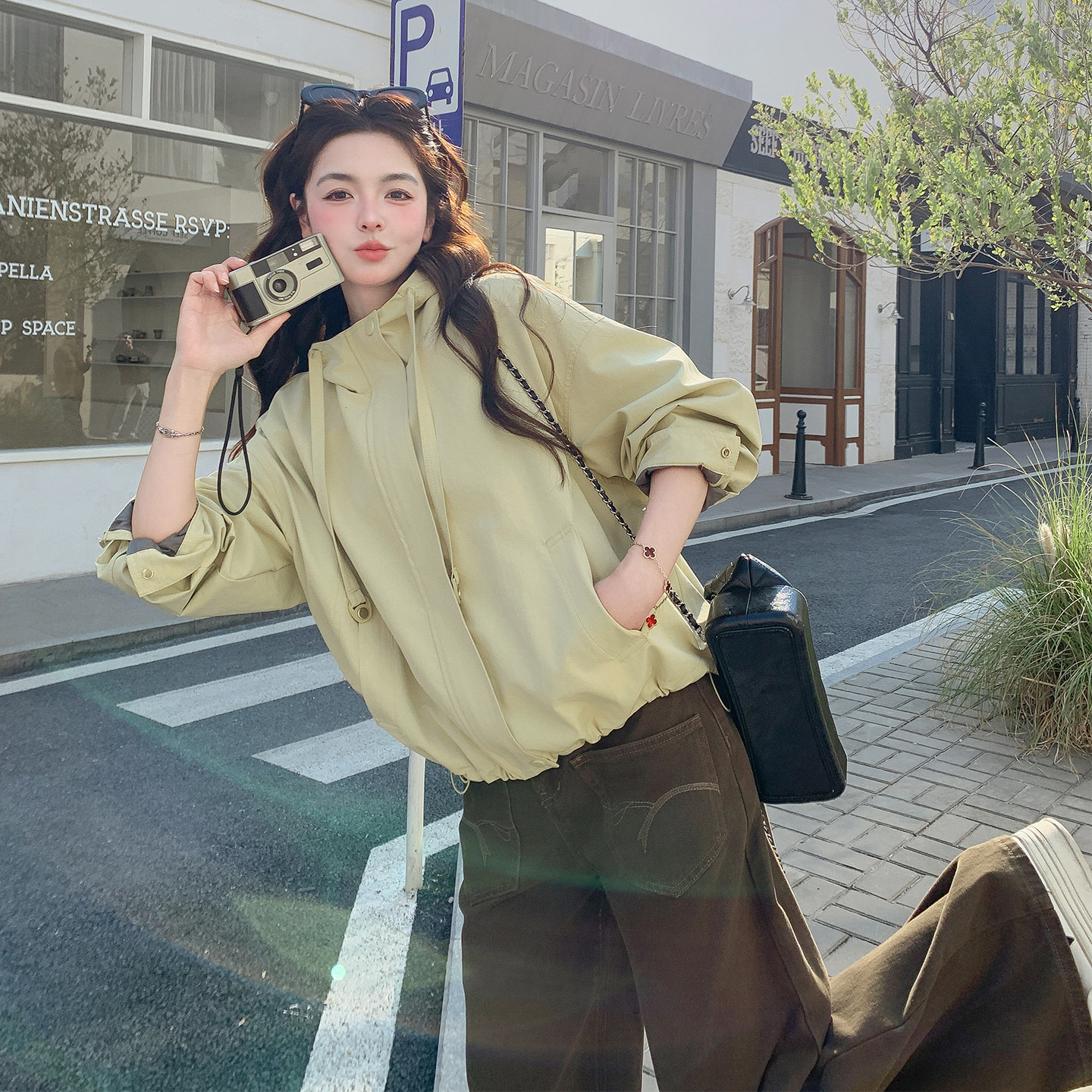 【档口有货】连帽夹克短外套2D122-2809-P155控248,女装短外套,2D122