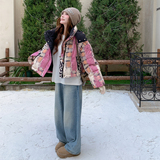 【档口有货】豹纹印花连帽羽绒服2D122-2770-P285控408，女装羽绒服，2D122