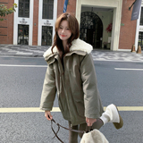 【有货】大毛领工装派克服2D122-2762-P235控348，女装派克服，2D122