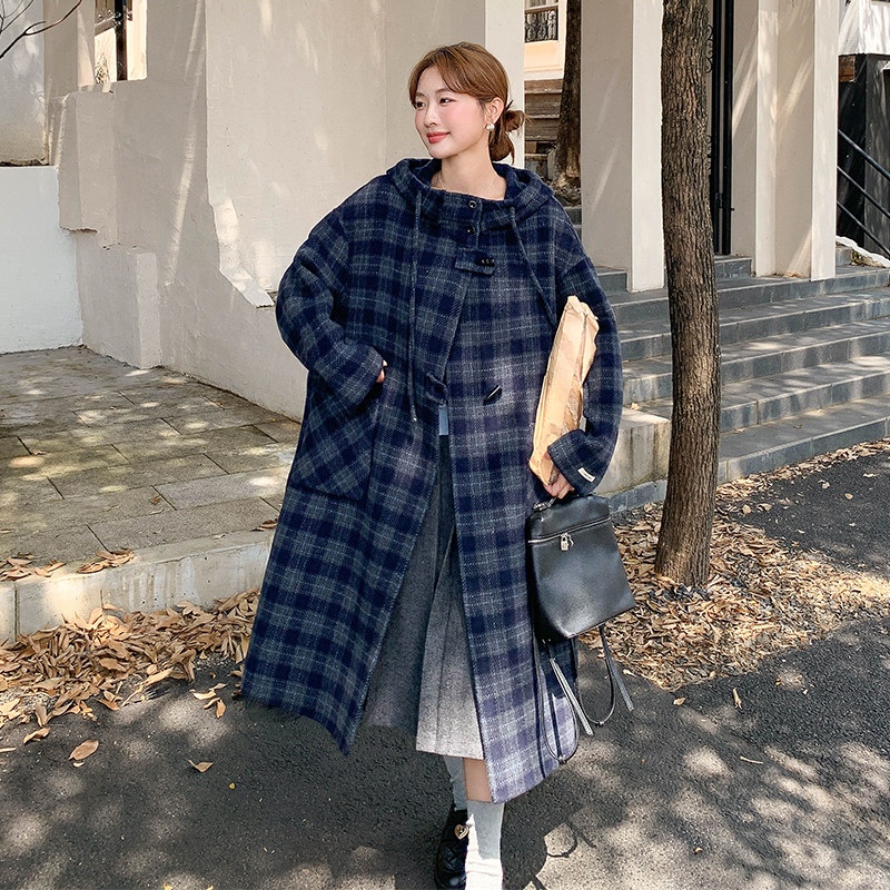 减龄学院风格子双面呢外套女秋冬2025新款巨好看流行高级感呢大衣,女装毛呢外套,2D122