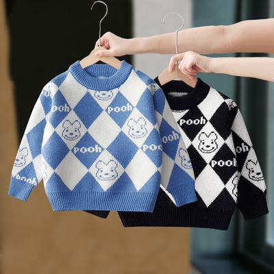 细线春秋款男童纯棉毛衣